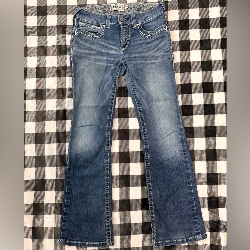 Women’s Ariat R.E.A.L. Mid rise stretch Entwined boot cut jean